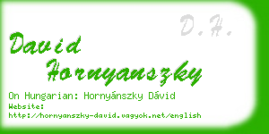 david hornyanszky business card